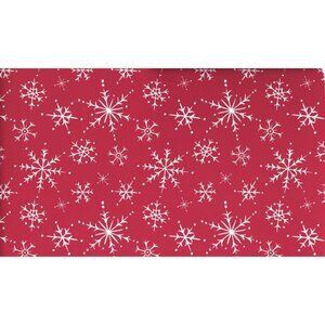 Hallmark Wrapping Paper Christmas Snowflakes On Red 35 sq ft Roll Holiday Gift